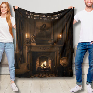 Mysiga Sherpa Blanket Mörk Academia Gift for Reade Fleecefilt