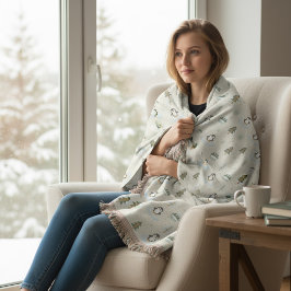 Mysiga Skandinaviska Helgdag Vävnad av blanket Filt