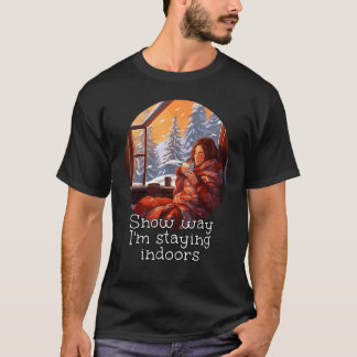 Mysiga Ställe under vintersäsongen med varma drick T Shirt