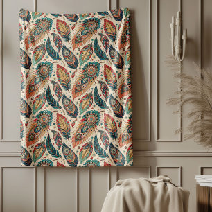 Mysiga stammar Enic Blanket Geometric Boho Mönster Fleecefilt