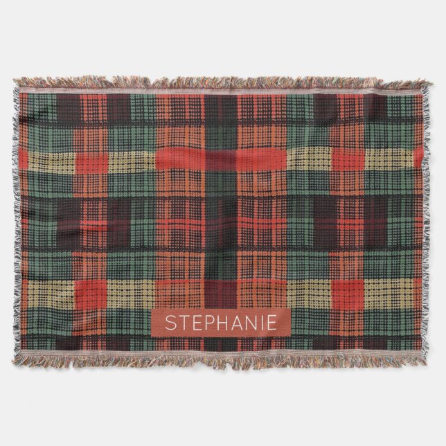 Mysiga Sticka-lappverk - Vintage Boho Autumn Stil Filt (Framsidan)