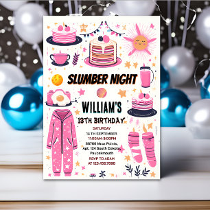 mysiga stjärnor Sleepover Slumber Party 13-årsdage Inbjudningar