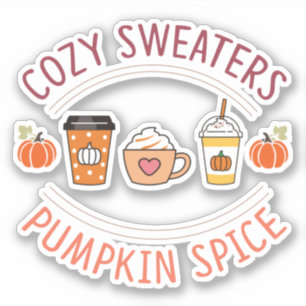 Mysiga svettare Pumpkin Spice Klistermärken