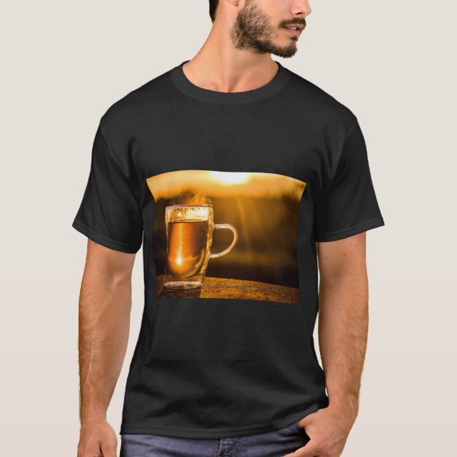 Mysiga Tekopp Tea Älskare's Print Tee (Framsida)