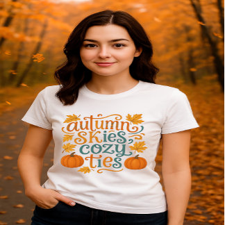 Mysiga tips för hösten Himmel - falltypografi T Shirt