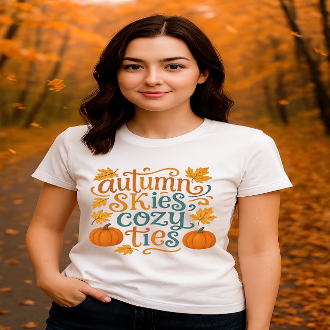 Mysiga tips för hösten Himmel - falltypografi T Shirt (Skapare uppladdad)