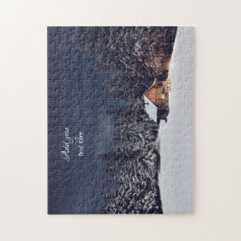 Mysiga träskåp i skogen pussel