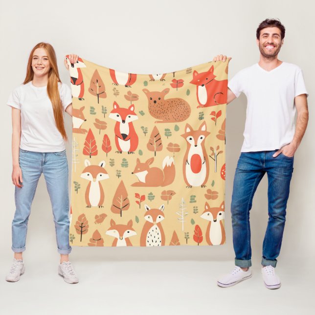 Mysiga trävaruvänner 2 fleecefilt (På plats)