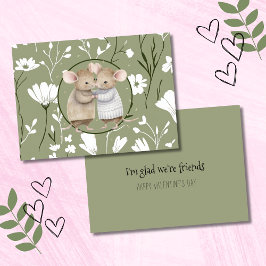 Mysiga vänskapsmöss Alla hjärtans dag Anteckningskort