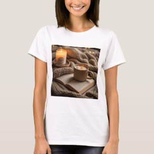Mysiga varma kvällsljus och filtar t shirt