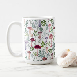 Mysiga vattenfärgsvampar Mönster Kaffemugg