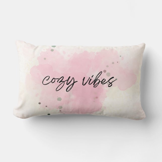 Mysiga Vibes Pillow - Mjuk Pastel Vatten Dekorativ Lumbarkudde (Framsida)