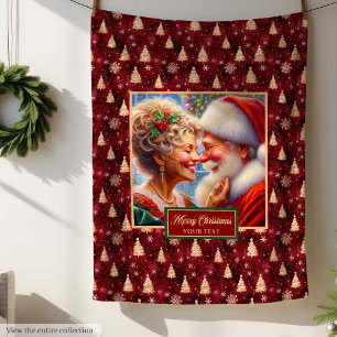 Mysiga Vintagen Jultomten Fleecefilt