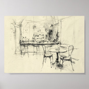 Mysiga Vintagen Restaurant Insida Poster