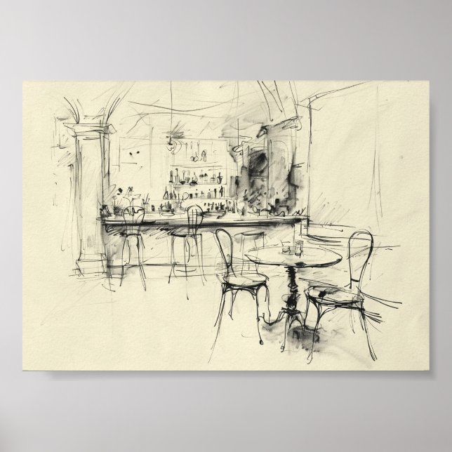 Mysiga Vintagen Restaurant Insida Poster (Framsidan)