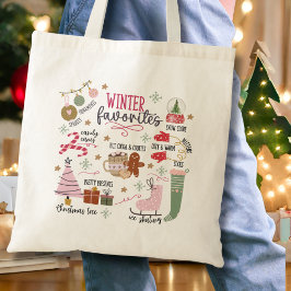 Mysiga vinter-favoriter för Cute Watercolor Doddle Tygkasse