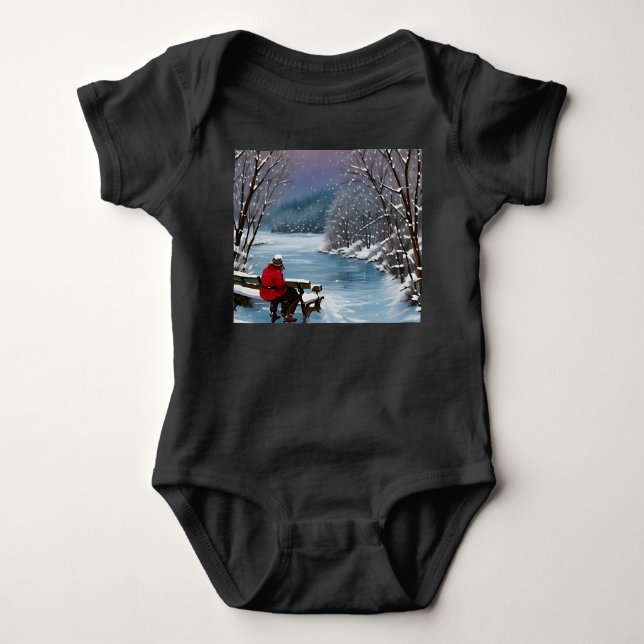 "Mysiga vinter-reflektioner" T Shirt (Framsida)