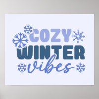 Mysiga vinter-vibes - snöflingtypografi