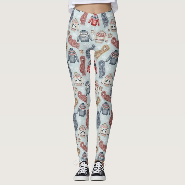  mysiga vintersvärmar och halsdukar – Akvarell Leggings (Framsida)