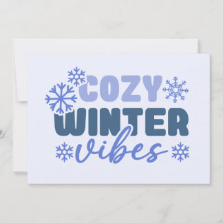  mysiga vintervibbar - Snöflinga-typografi Kort