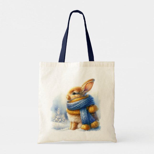 Mysiga Winter Bunny Rabbit Tygkasse (Baksida)