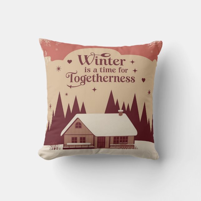 Mysiga Winter Vibes Pillow Kudde (Framsida)