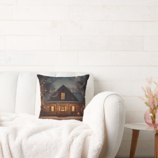 Mysiga Winter Wonderland Home med Bubbles Kudde