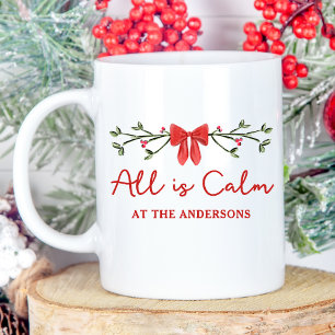 Mysigt "Allt är Lugn"-Personlig Juli Helgdag Kaffemugg