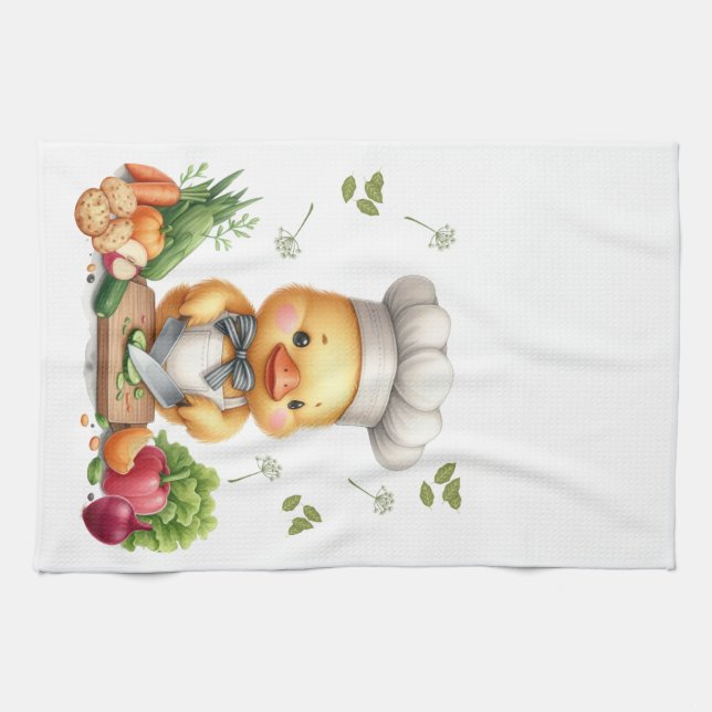 Mysigt Ankor Cute Cooking Design Kökshandduk (Horisontell)