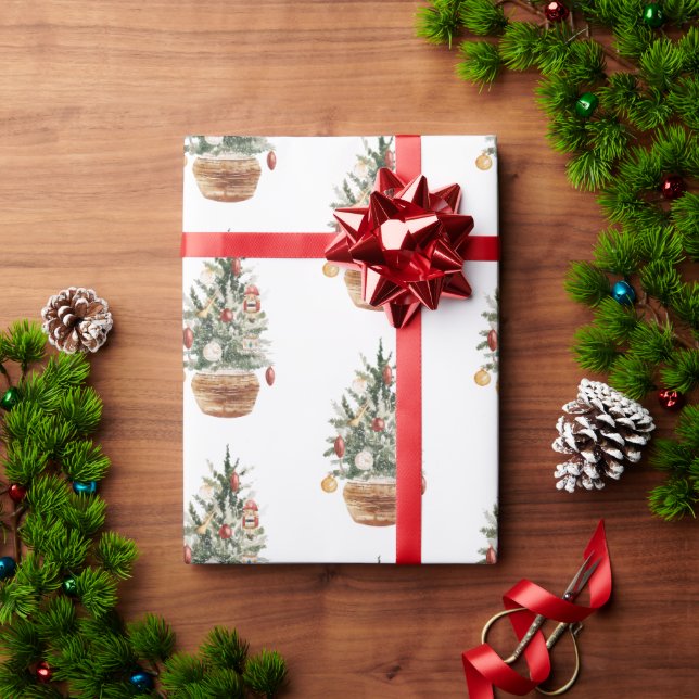 Mysigt årgång jul träd presentpapper (Julgåva)