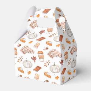 Mysigt Autumn Essentials Watercolor Mönster Presentaskar