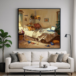 Mysigt Bedroom - Painterly Stil Indoor Art Poster