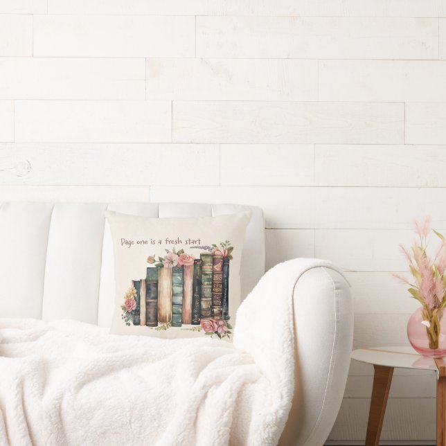 Mysigt bindemedel med Bokar- och Blommigt-detaljer Kudde (Soffa)