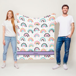 Mysigt Boho Rainbow Fleecefilt