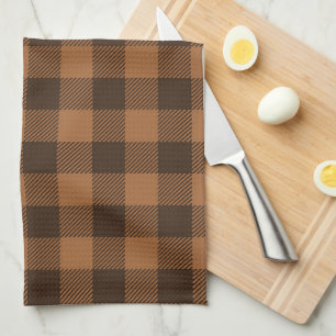 Mysigt Brown Play Buffalo Print Mönster Kökshandduk
