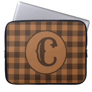 Mysigt Brown Play Buffalo Print Mönster Laptop Fodral