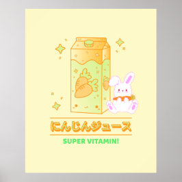 MYSIGT BUNNY MED CARROT JUICE POSTER