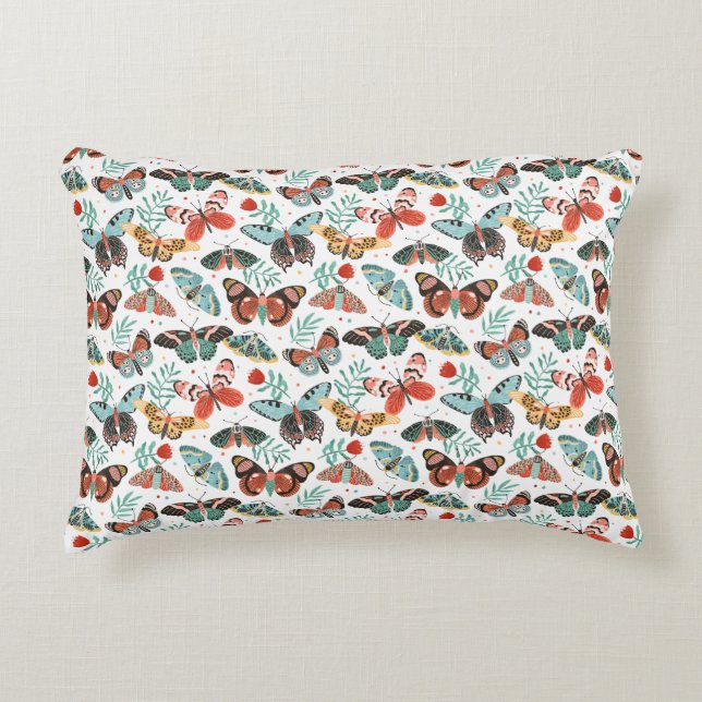 Mysigt Butterfly Sherpa Blanket Prydnadskudde (Framsidan)