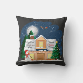 Mysigt Cabin-Hett Kakao och favoritjulfilmer Kudde