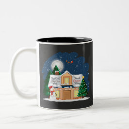 Mysigt Cabin-Hett Kakao och favoritjulfilmer Två-Tonad Mugg