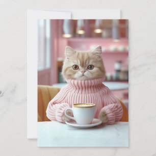 Mysigt Cat Café Moment Inbjudningar