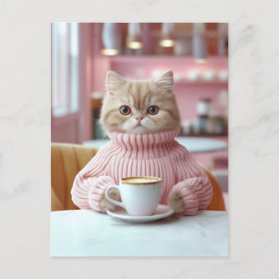 Mysigt Cat Café Moment Vykort