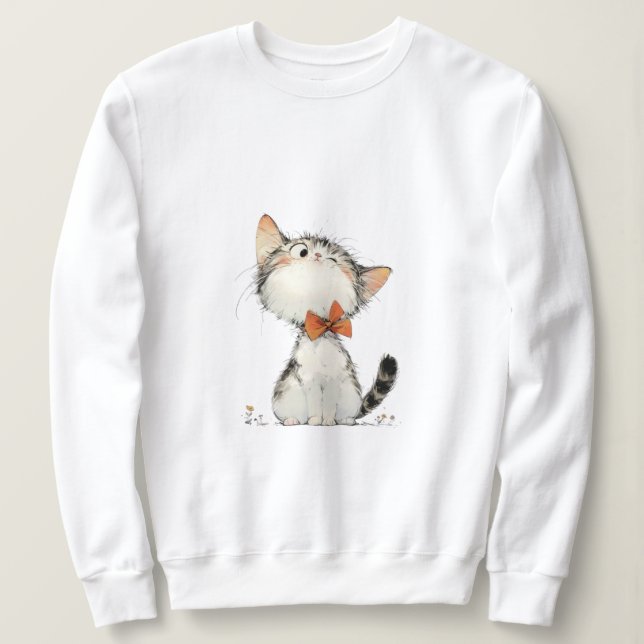 Mysigt Cat Sweatshirt - Orak Snyggt Comfort T Shirt (Design framsida)