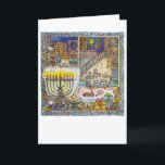 Mysigt Chanukah - hälsningskort Helgkort<br><div class="desc">Skicka den speciella någon en latka av Chanukah-värme med det här charmkortet av den berömde konstnären Maria Leonard.</div>