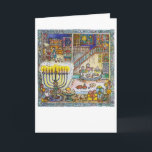 Mysigt Chanukah - hälsningskort Helgkort<br><div class="desc">Skicka den speciella någon en latka av Chanukah-värme med det här charmkortet av den berömde konstnären Maria Leonard.</div>