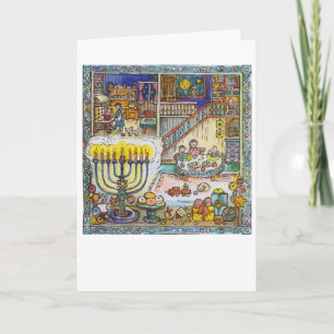 Mysigt Chanukah - hälsningskort Helgkort