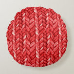 Mysigt Chic Red Sweater Rund Kudde<br><div class="desc">Chic Mysigt rött sötare med chokladbrun på baksidan</div>