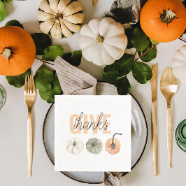 Mysigt Colorful Pastel Ge Tack och Pumpkin Pappersservett