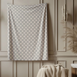Mysigt Coral Grått Blanket i Classic Tartan Stil Fleecefilt