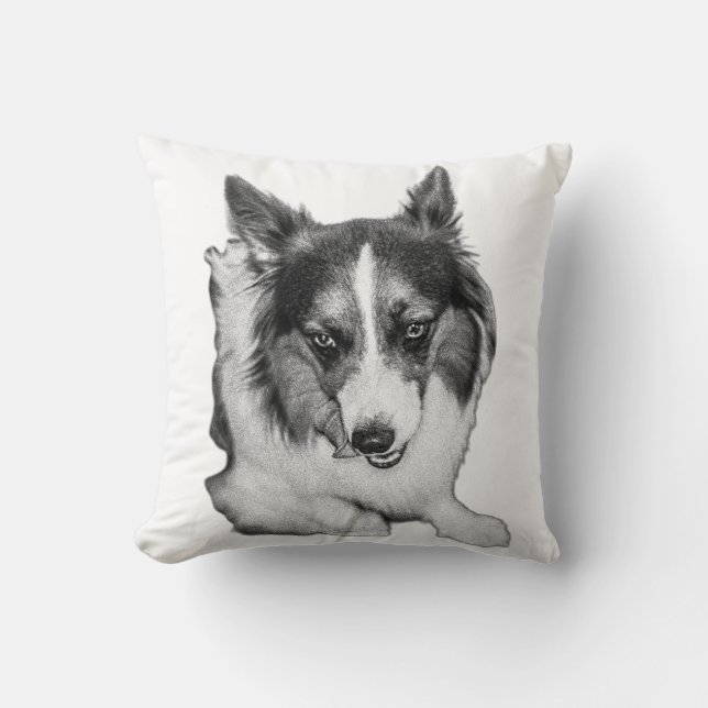 Mysigt Corgi Glance Kudde (Framsida)